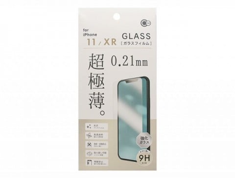 iPhone11/XR超極薄ガラス保護フィルム0.21mm
