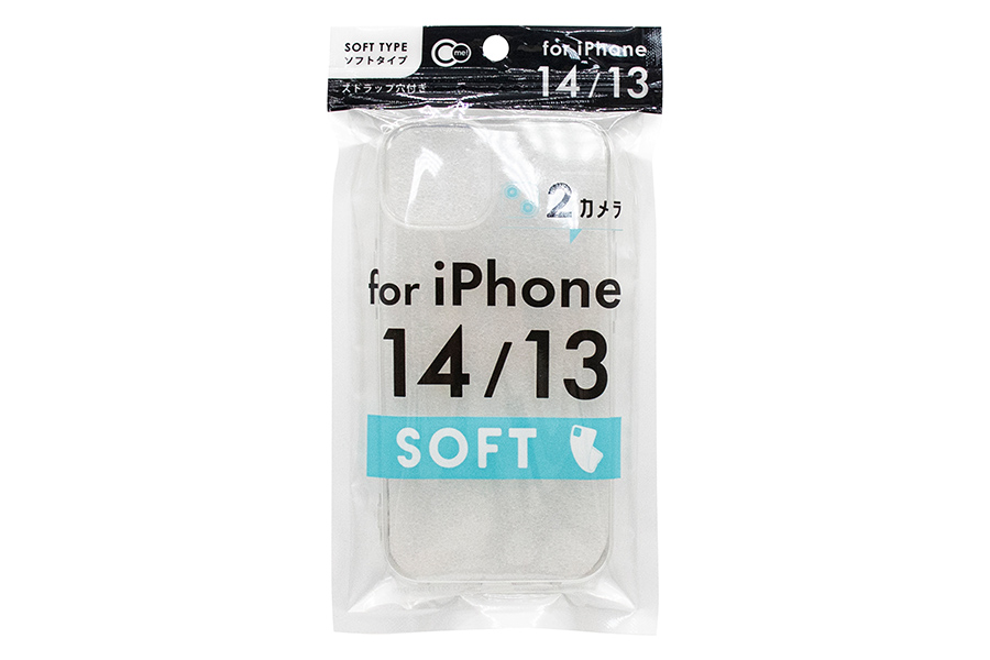 iPhone14/13用ケース ソフトクリア